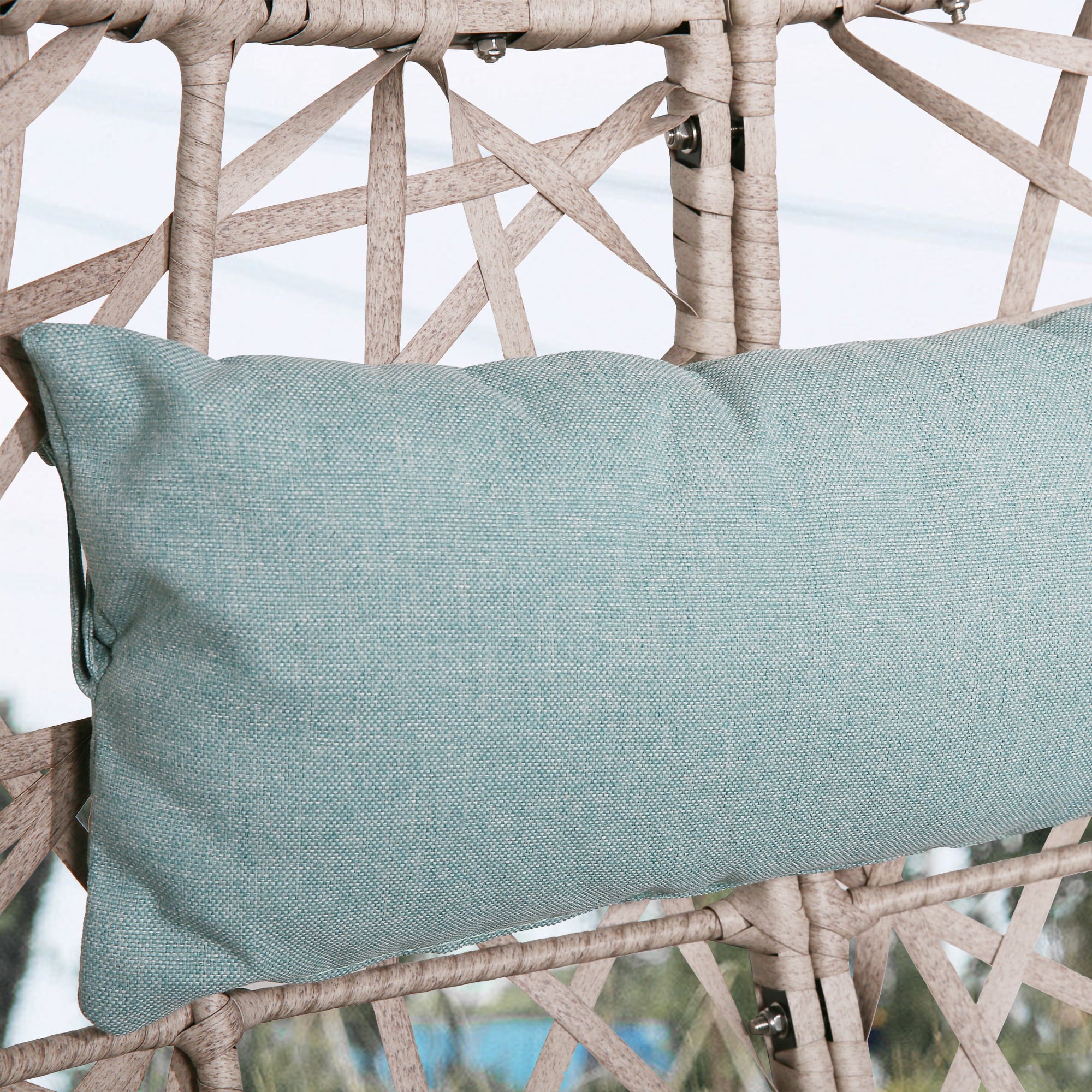 Ulax Furniture Outdoor Patio Wicker Hanging Swing Chair