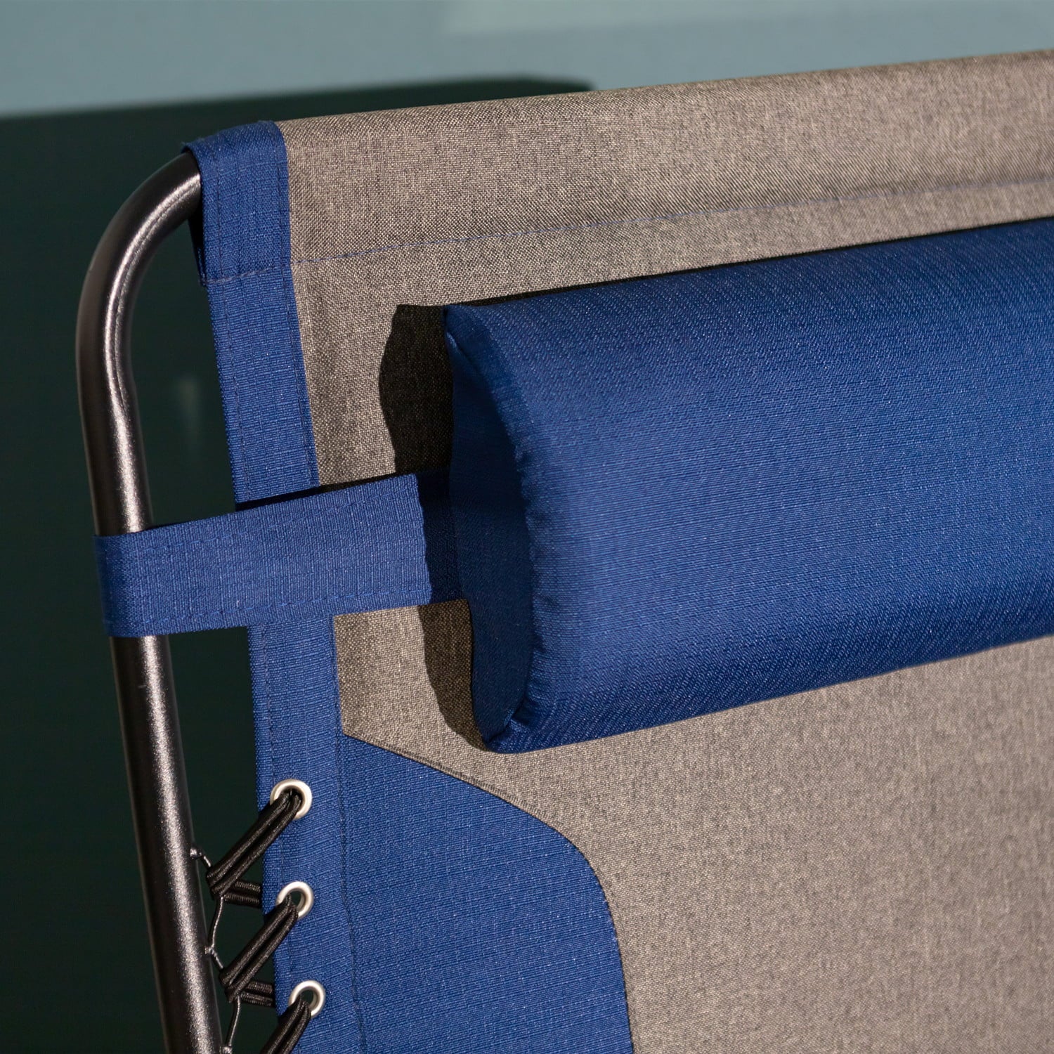 MF Studio Oversized Padded Zero Gravity Chair With Cup Holder, Blue