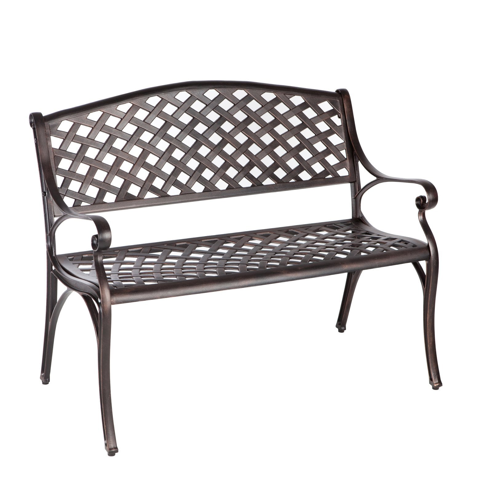 Patio Sense Antique Bronze 40.25 in. Cast Aluminum Bench