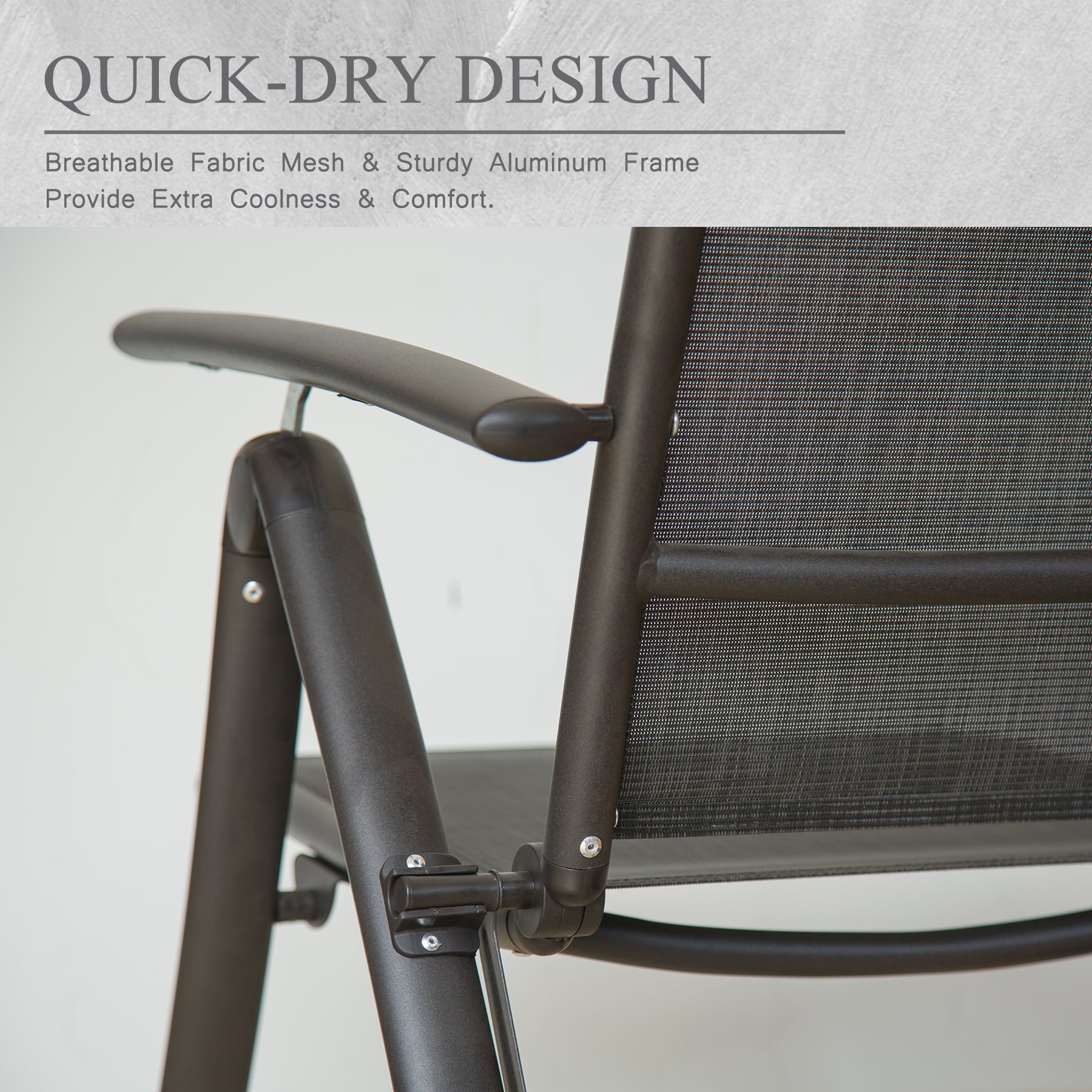 Domi Folding Patio Chairs Set of 2