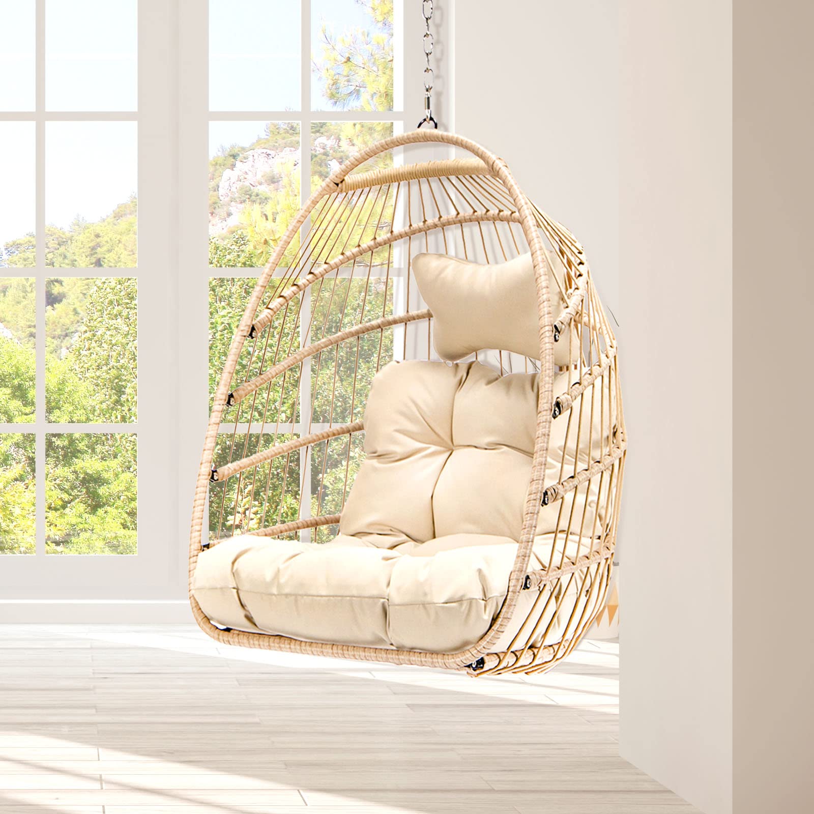 Nicesoul Swing Hanging Egg Chair 265lbs Capacity