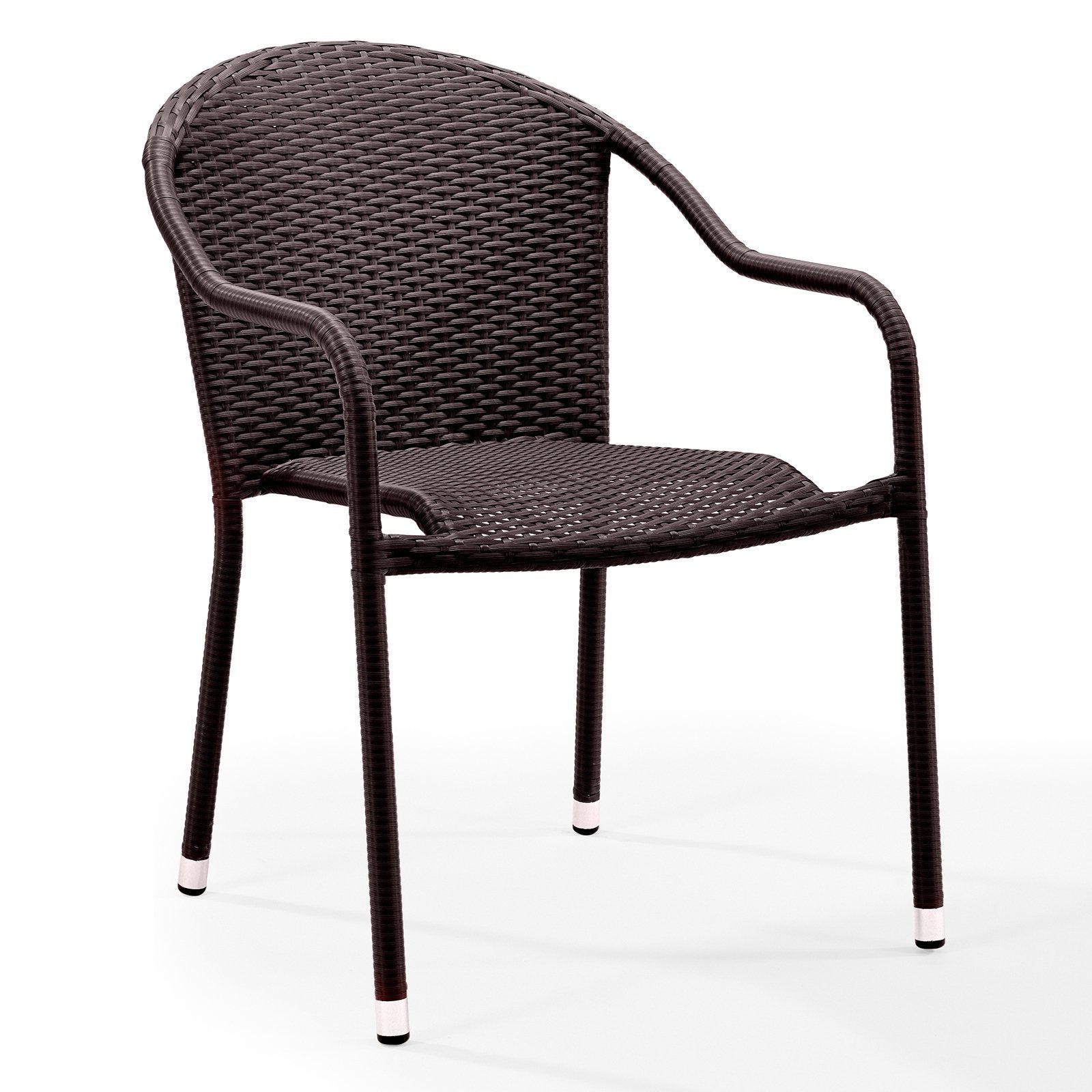 Crosley Furniture Palm Harbor Outdoor Wicker Stackable Chairs, 4pk
