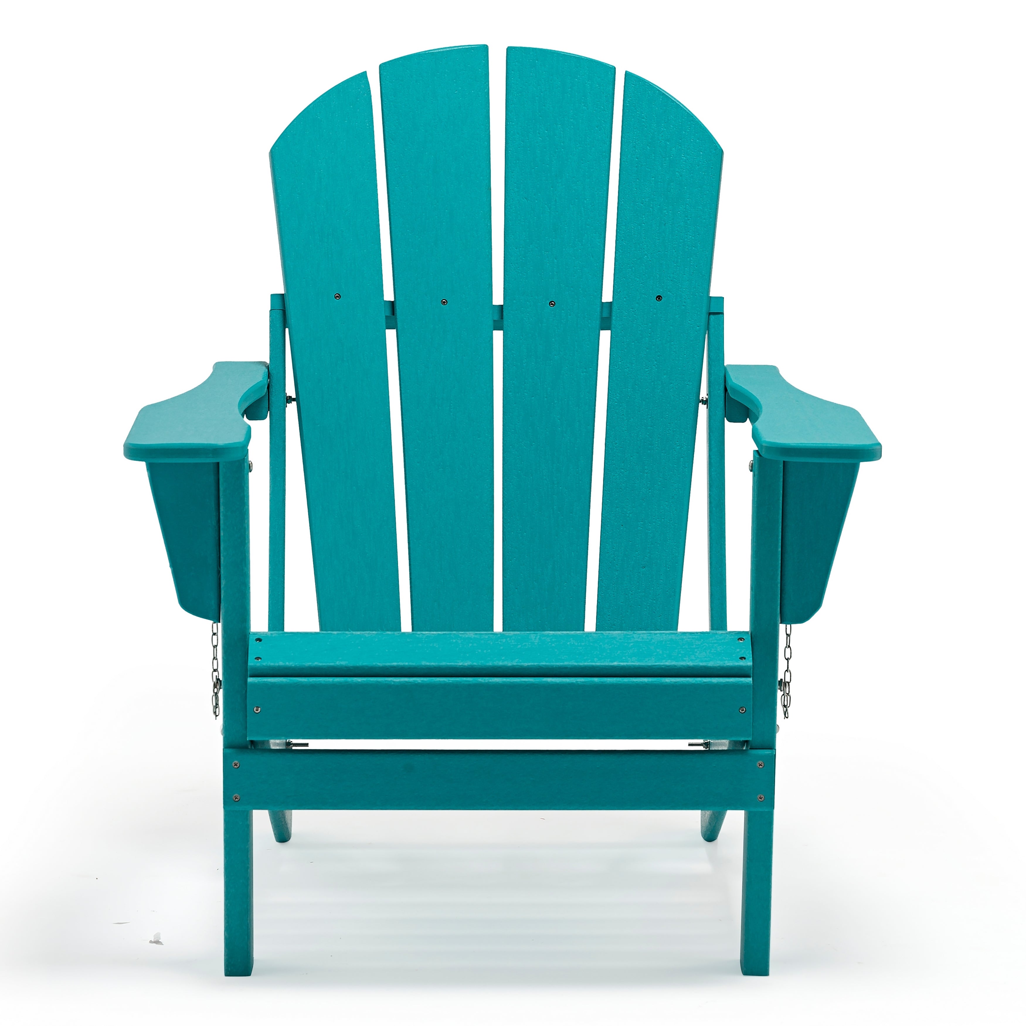 Braxton Folding Plastic Adirondack Chair, Turquoise