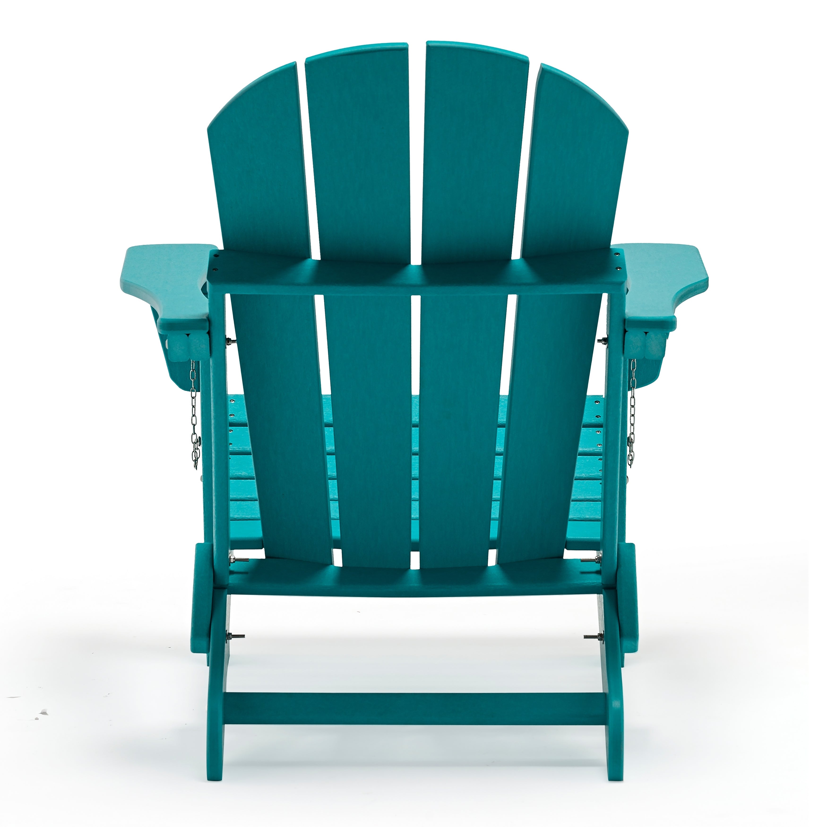 Braxton Folding Plastic Adirondack Chair, Turquoise