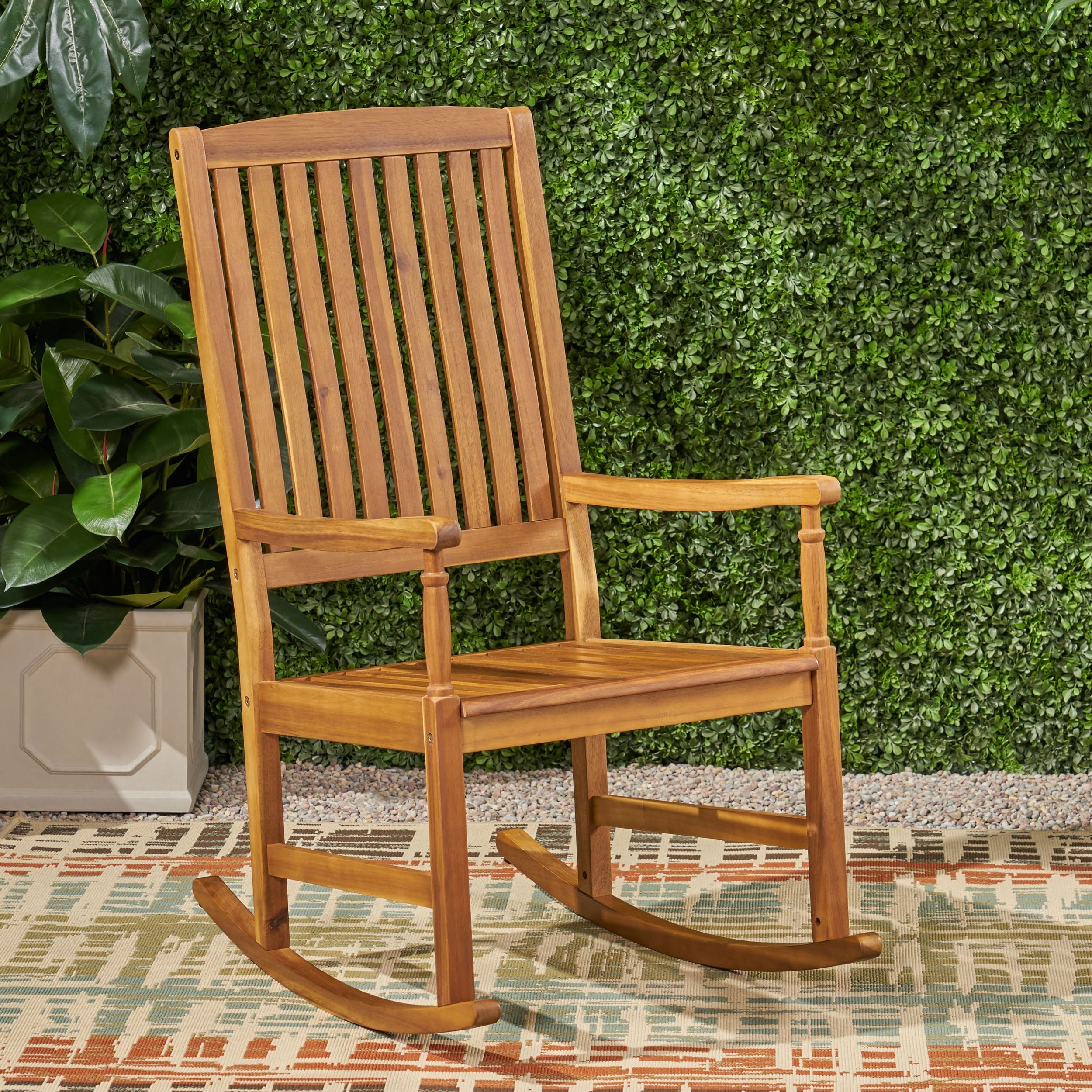 Noble House Aliya Outdoor Acacia Wood Rocking Chair, Teak