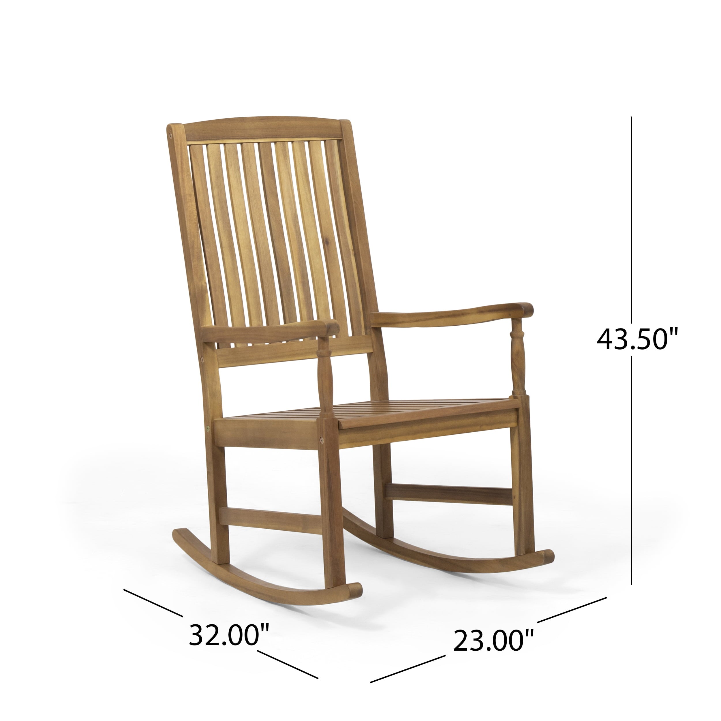 Noble House Aliya Outdoor Acacia Wood Rocking Chair, Teak