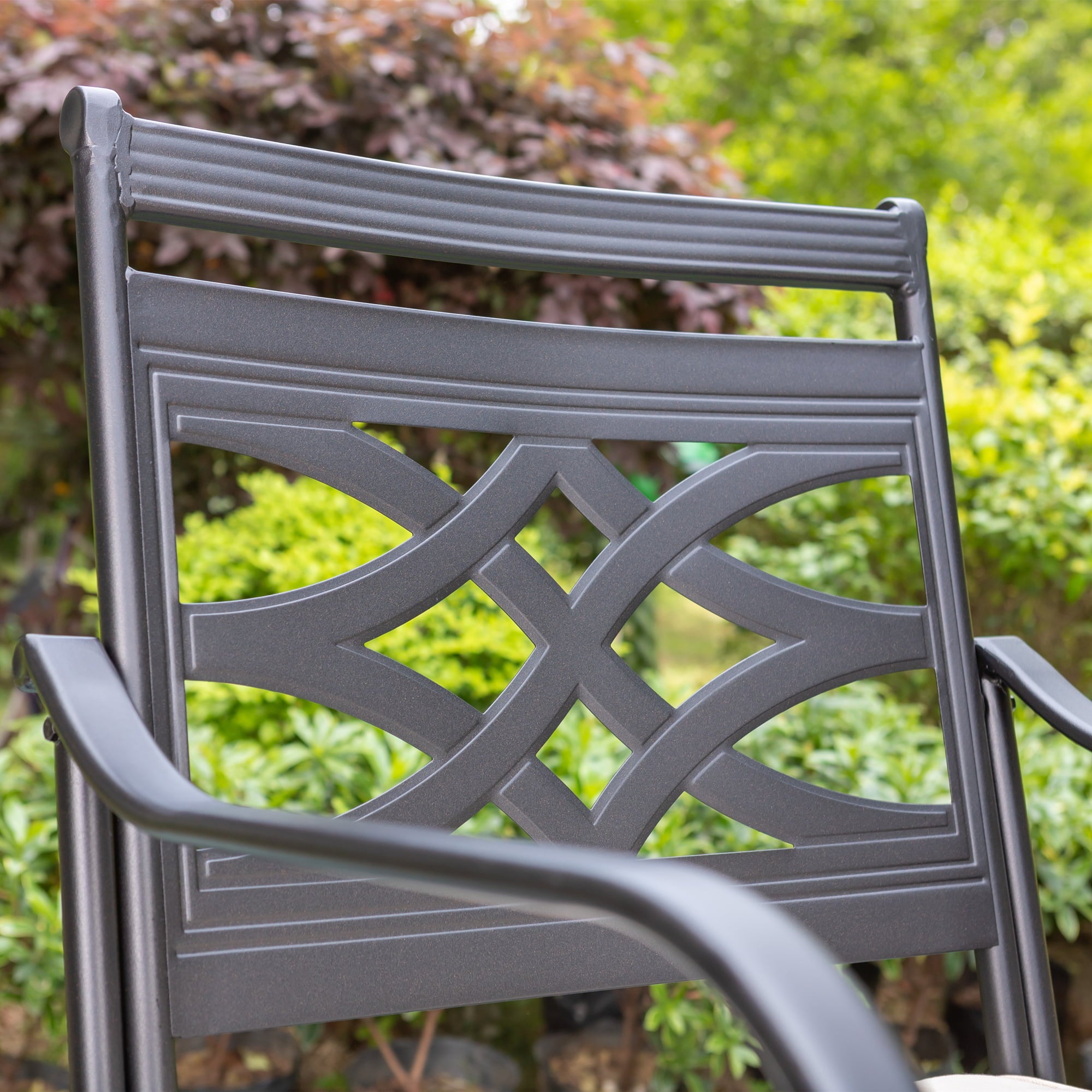 MF Studio Outdoor Dining Swivel Chair with Cushion, patio dining chairs set of two, Beige