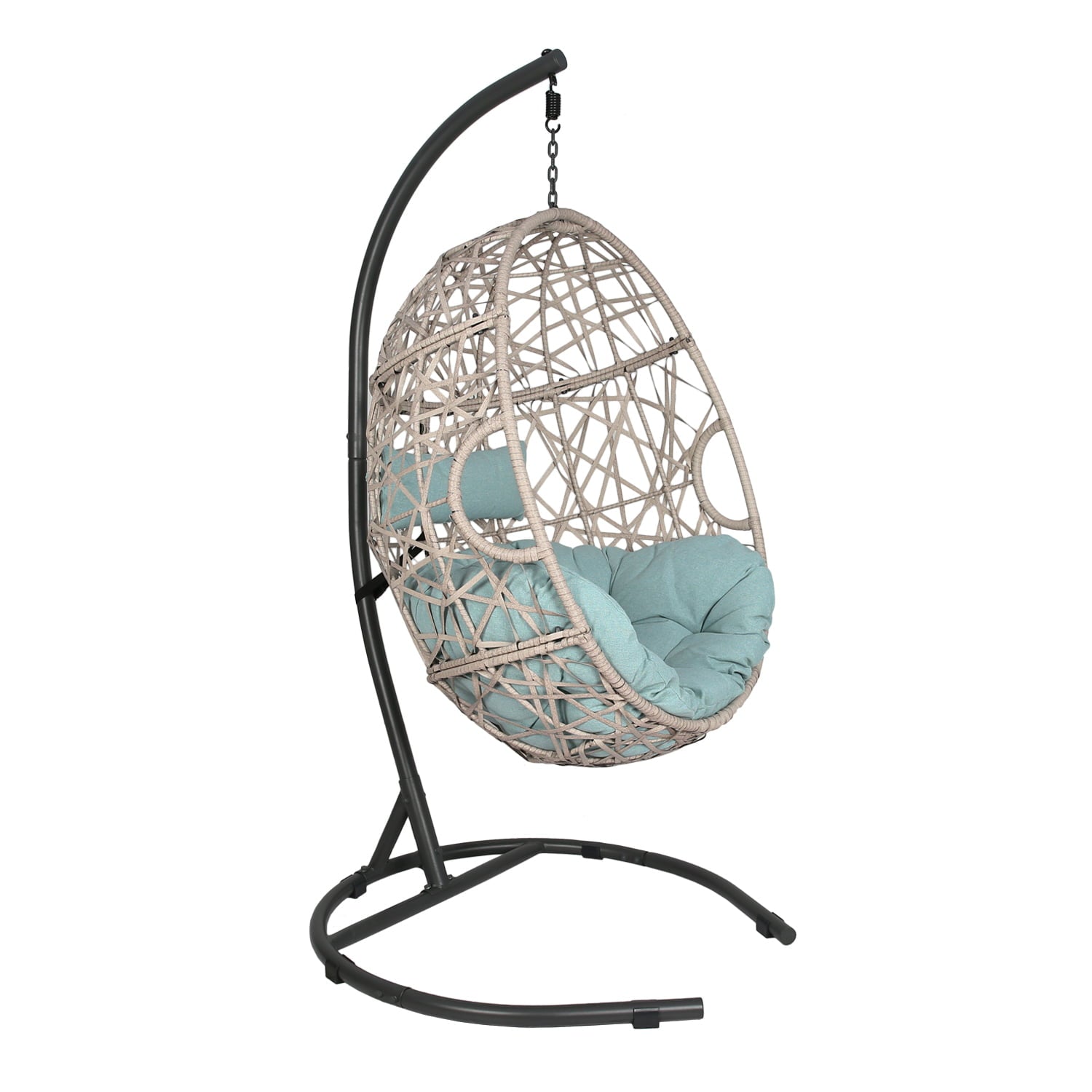 Ulax Furniture Outdoor Patio Wicker Hanging Swing Chair