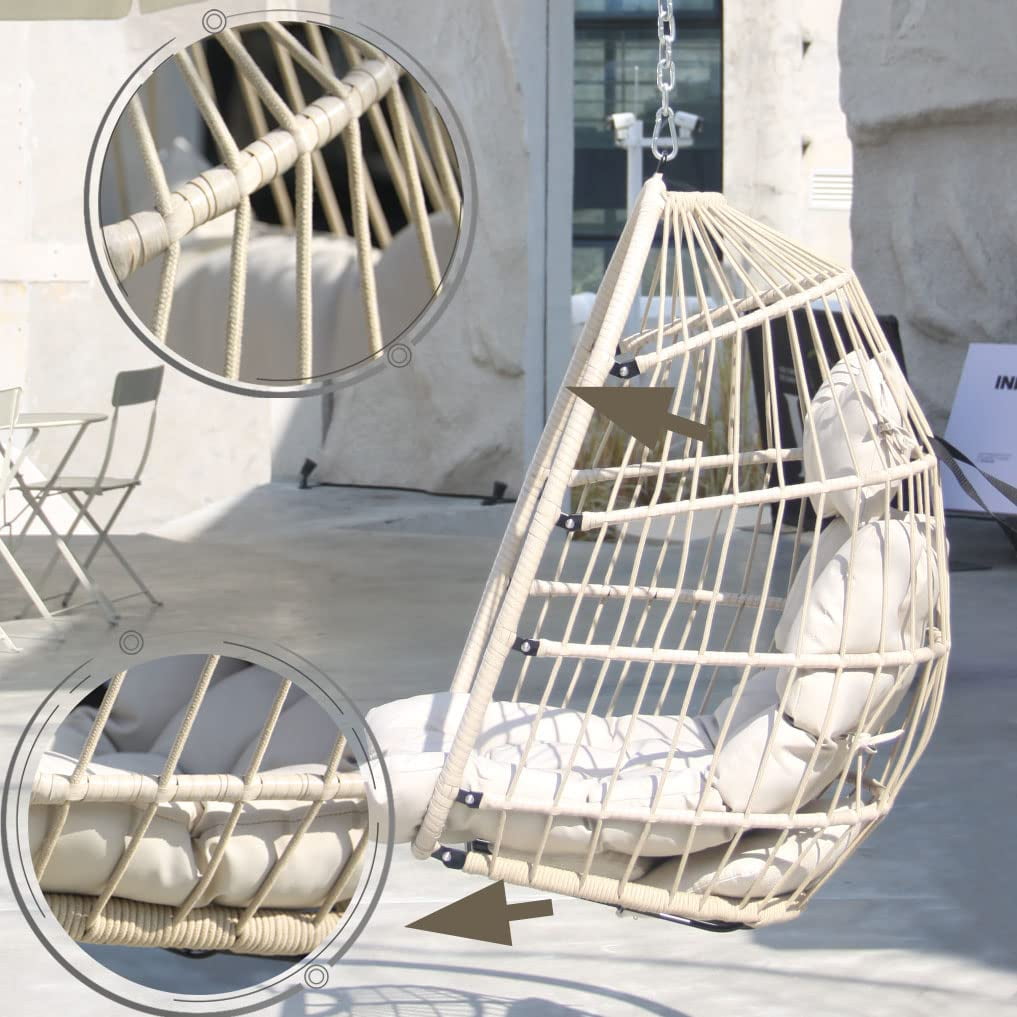 Nicesoul Swing Hanging Egg Chair 265lbs Capacity