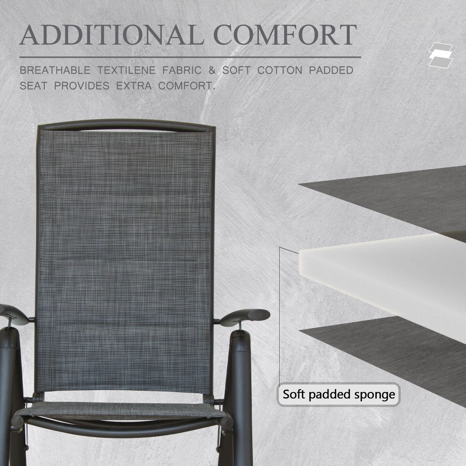 Domi Folding Patio Chairs Set of 2