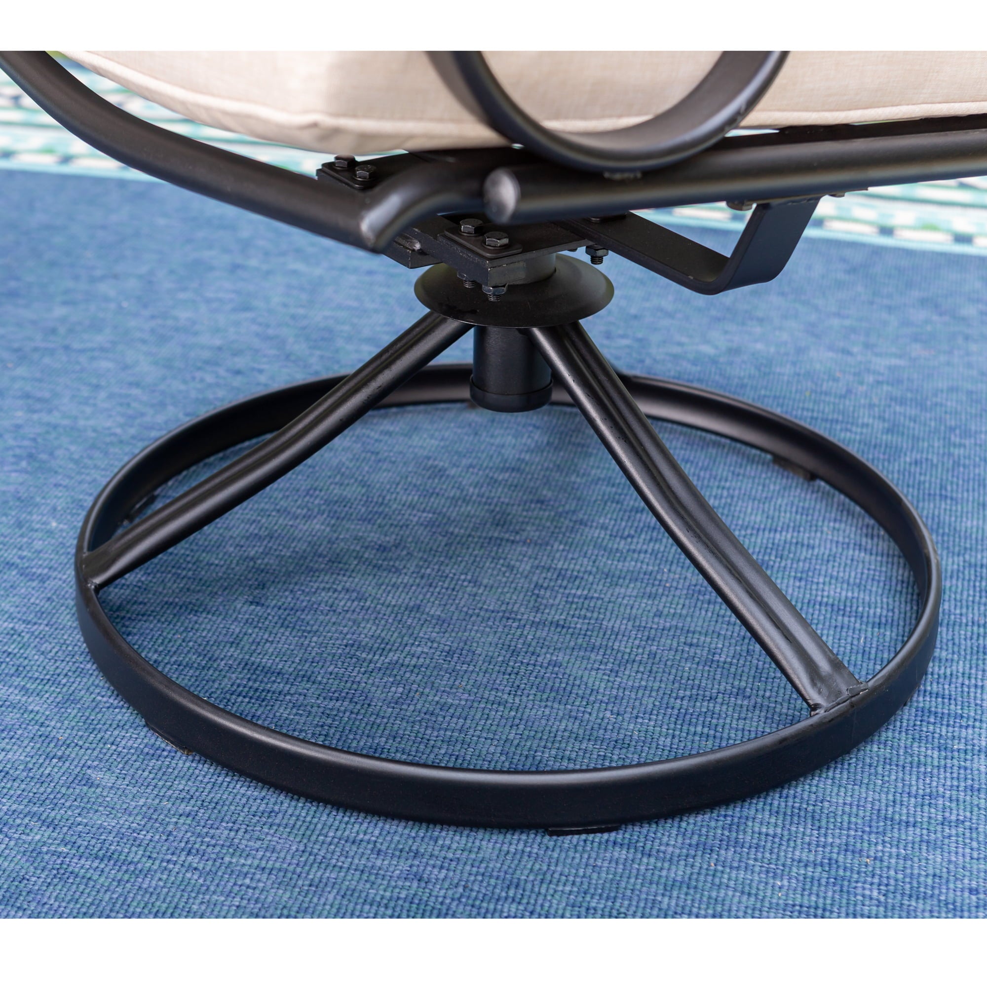 MF Studio Outdoor Dining Swivel Chair with Cushion, patio dining chairs set of two, Beige