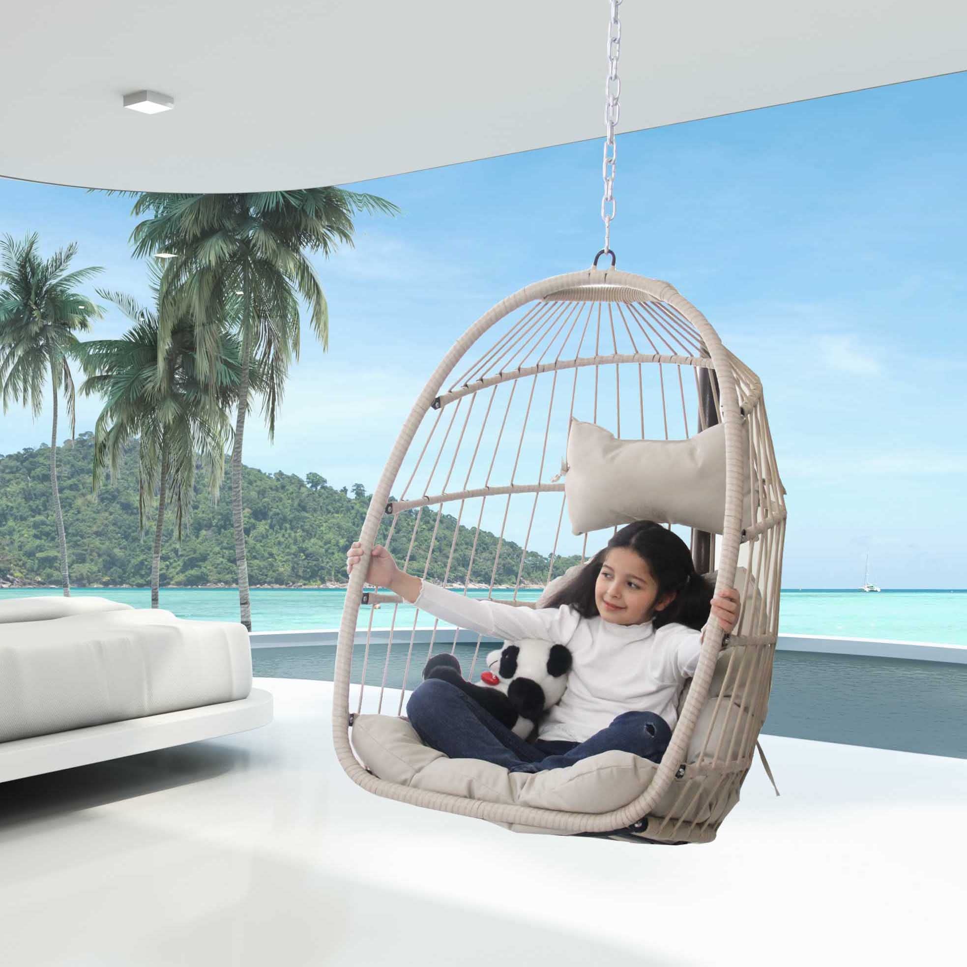 Nicesoul Swing Hanging Egg Chair 265lbs Capacity