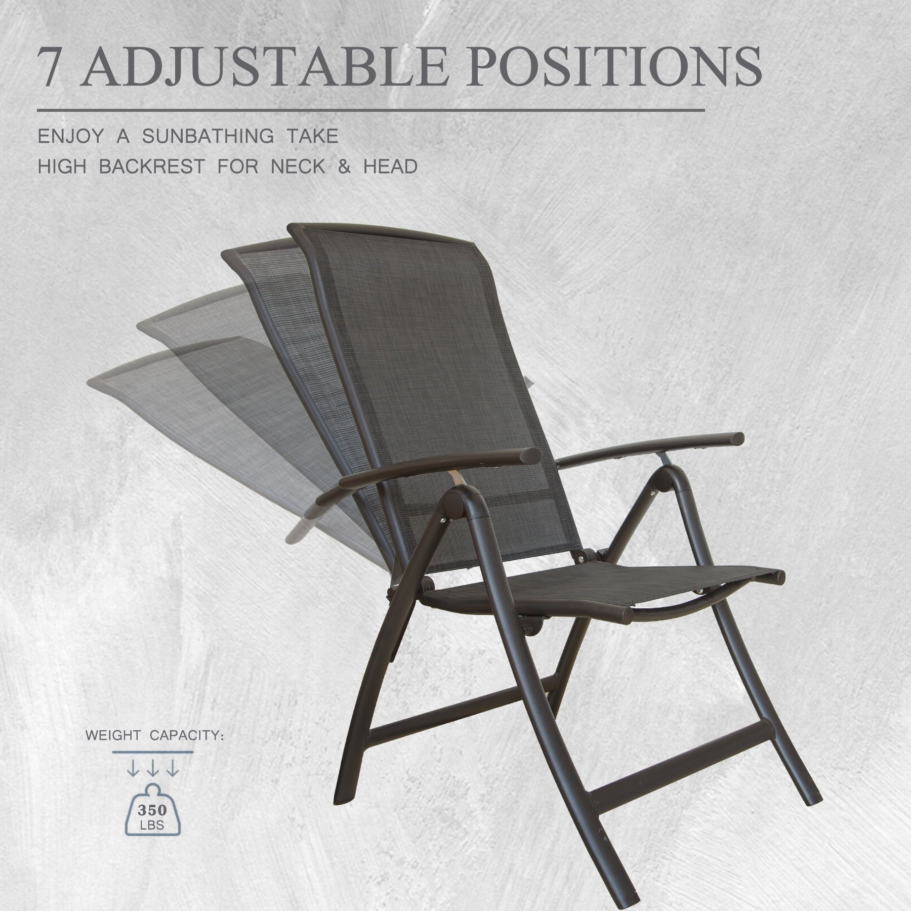 Domi Folding Patio Chairs Set of 2