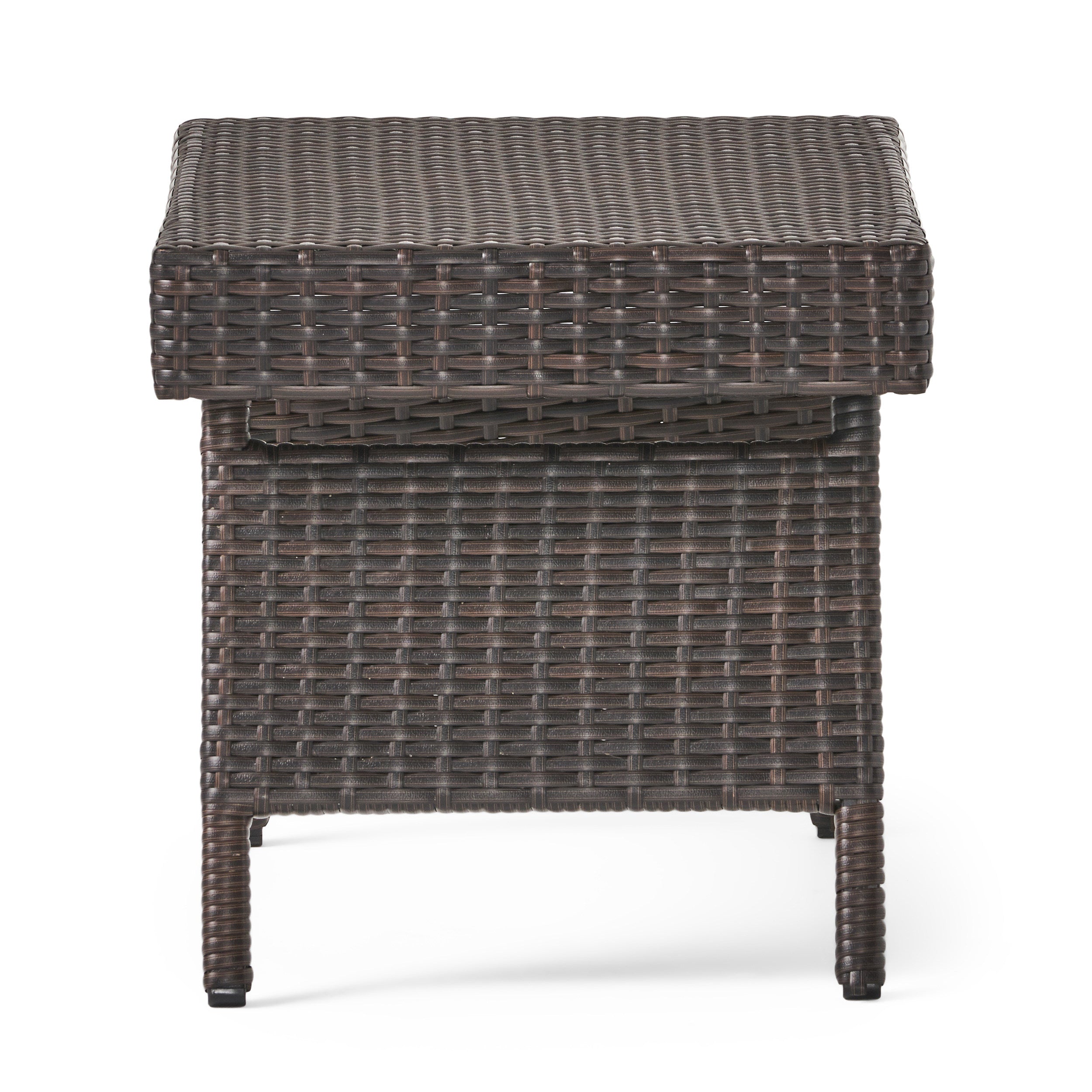 All Weather Synthetic Mesh Brown Chaise Lounger Set