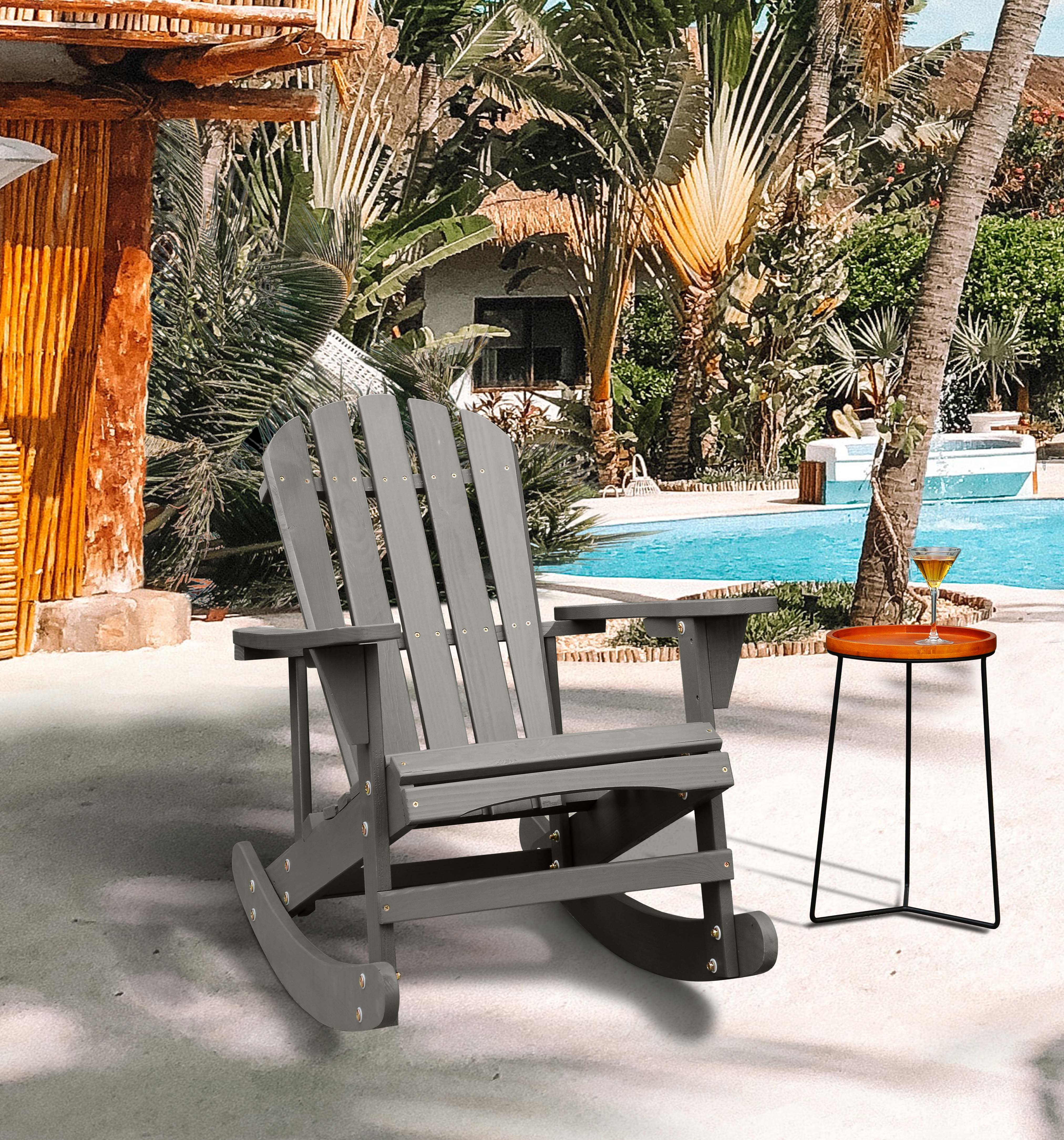 Saint Birch Adirondack Wooden Rocking Chair