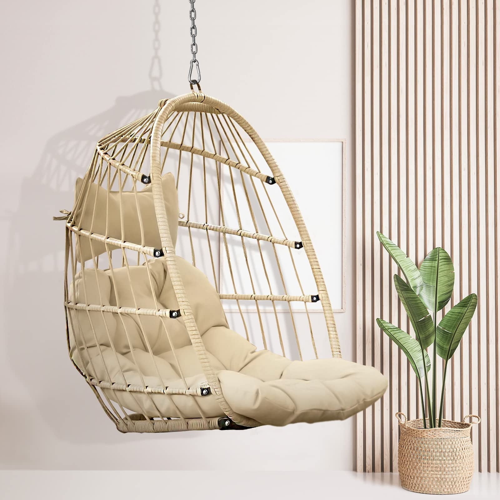 Nicesoul Swing Hanging Egg Chair 265lbs Capacity