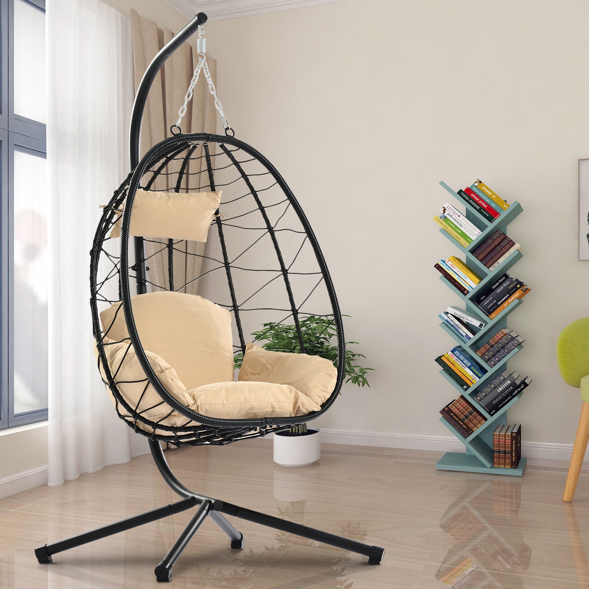 Outdoor hanging chairs